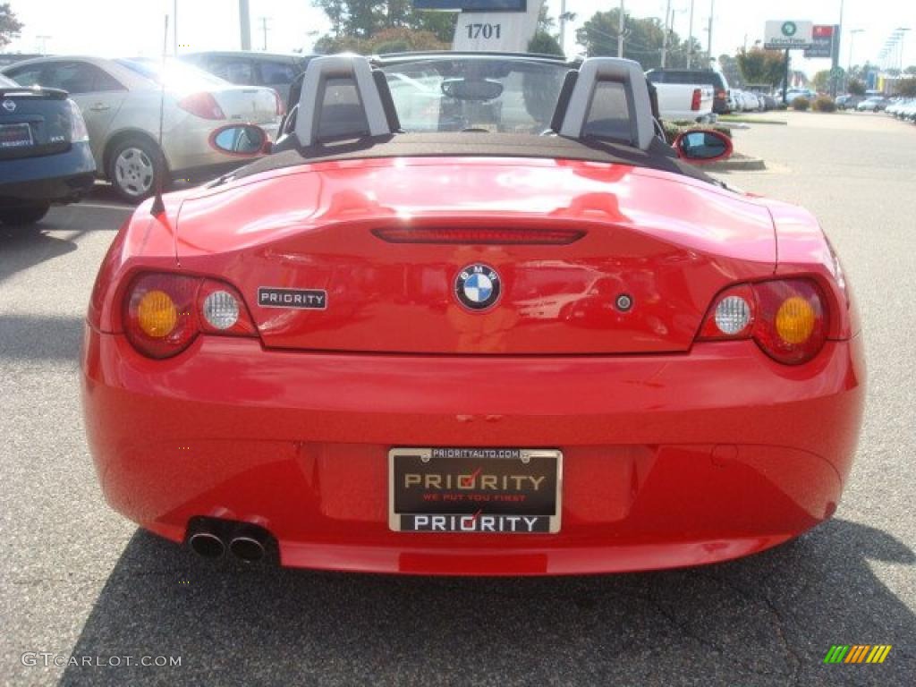 2004 Z4 2.5i Roadster - Bright Red / Black photo #5