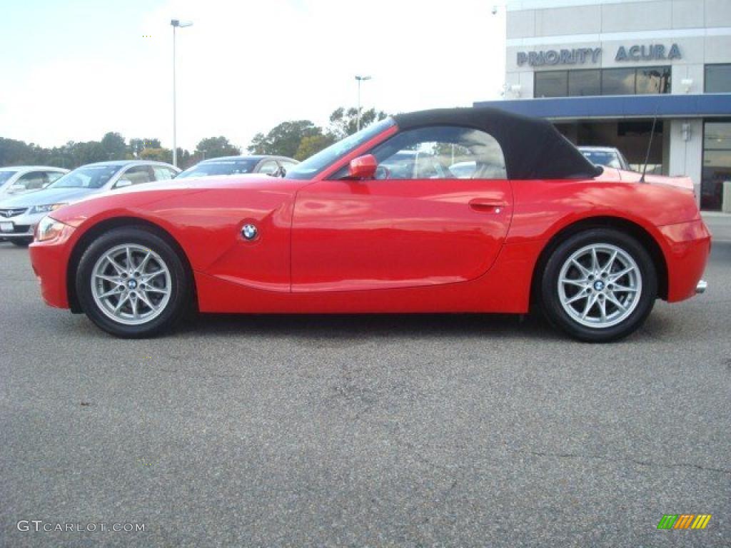 2004 Z4 2.5i Roadster - Bright Red / Black photo #24