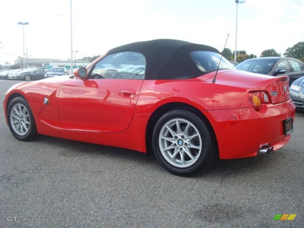 Bright Red 2004 BMW Z4 2.5i Roadster Exterior Photo #39407025