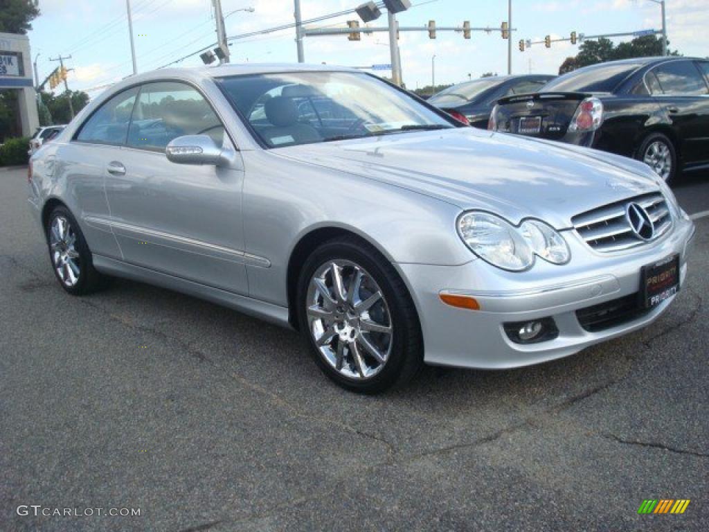 Iridium Silver Metallic 2007 Mercedes-Benz CLK 350 Coupe Exterior Photo #39407157