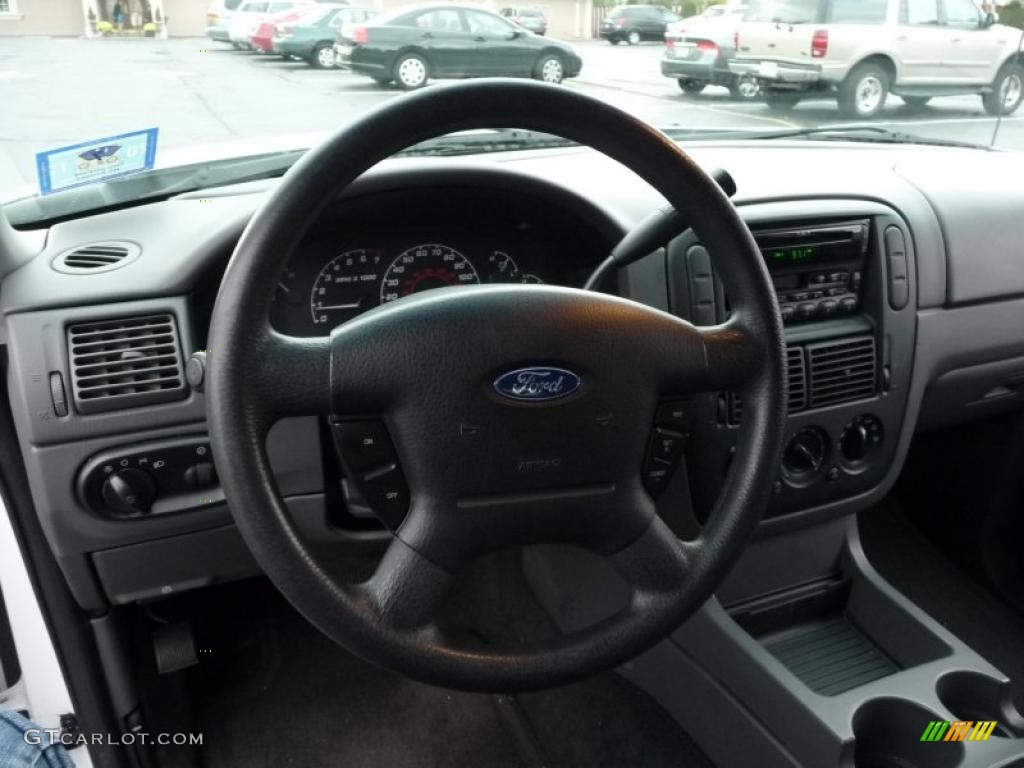 2002 Ford Explorer XLT Graphite Steering Wheel Photo #39408661