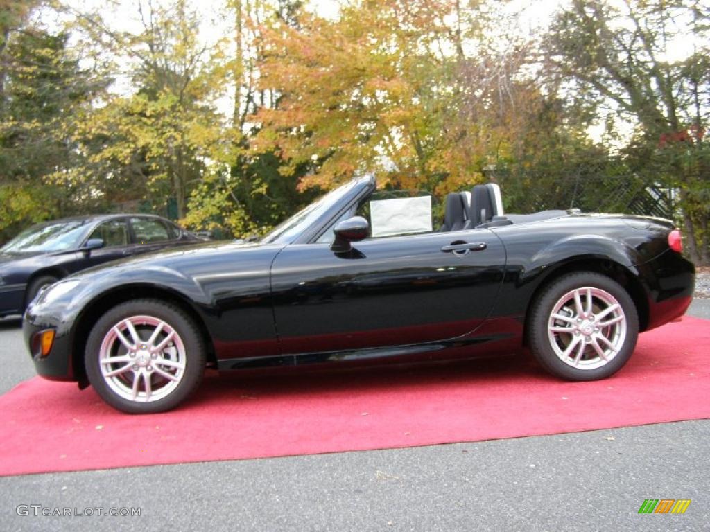 Brilliant Black 2010 Mazda MX-5 Miata Sport Roadster Exterior Photo #39409993