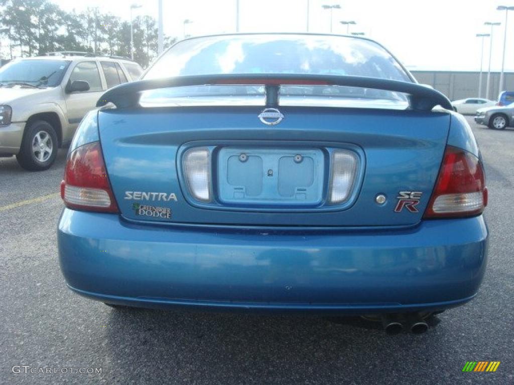 2003 Sentra SE-R - Vibrant Blue Metallic / Stone Gray photo #5