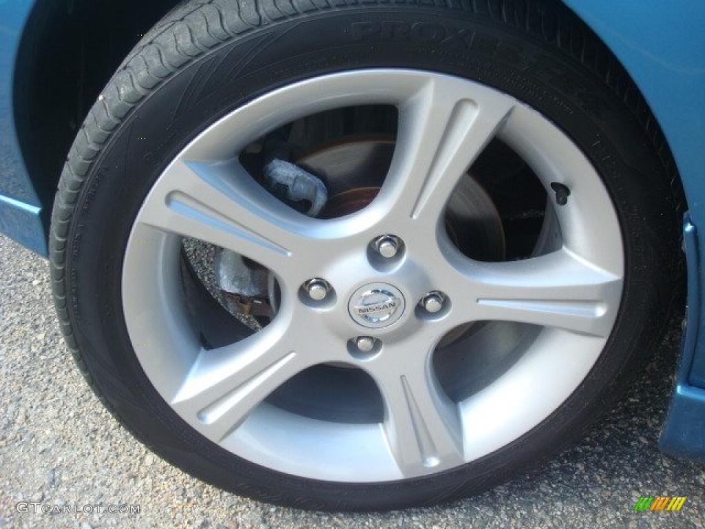 2003 Sentra SE-R - Vibrant Blue Metallic / Stone Gray photo #18