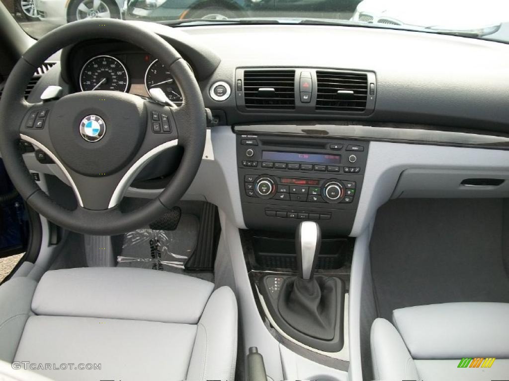 2010 BMW 1 Series 128i Convertible Taupe Dashboard Photo #39410641