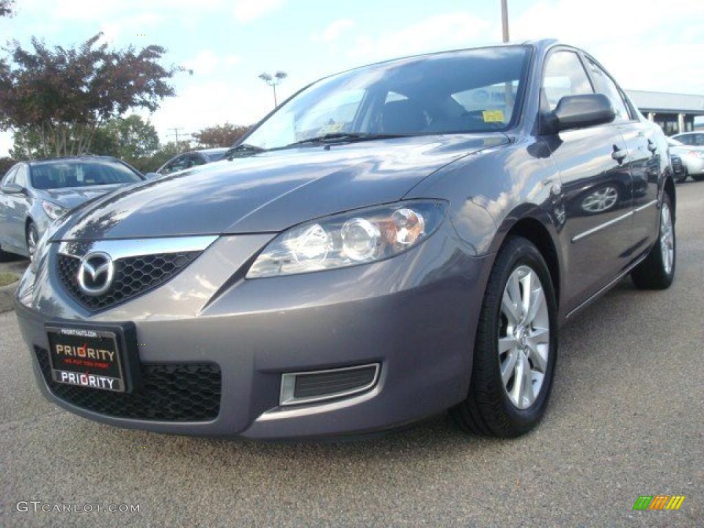 2007 MAZDA3 i Touring Sedan - Galaxy Gray Mica / Black photo #1