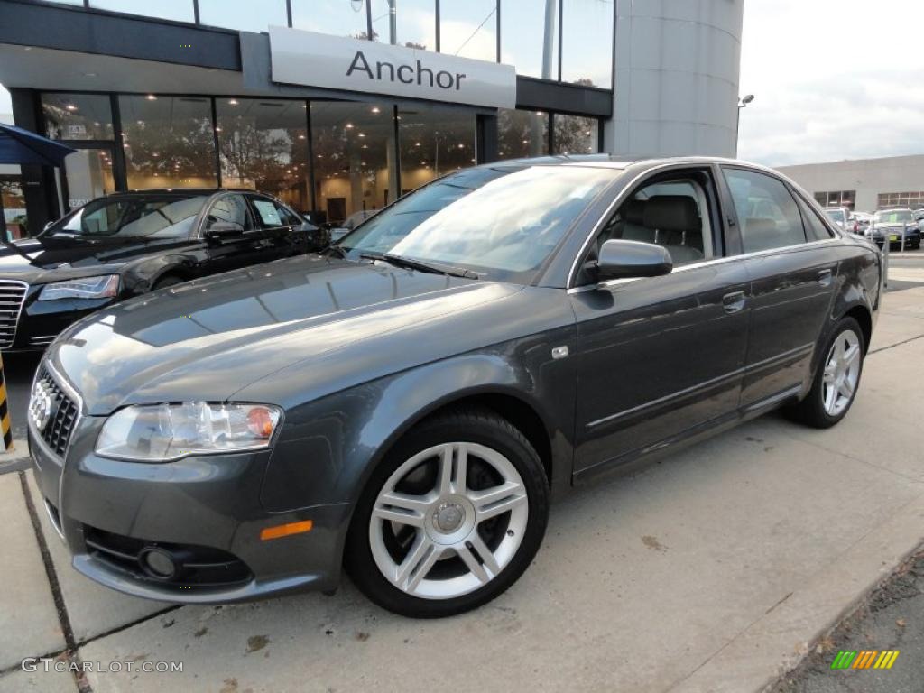 2008 A4 2.0T quattro Sedan - Dolphin Grey Metallic / Light Gray photo #1