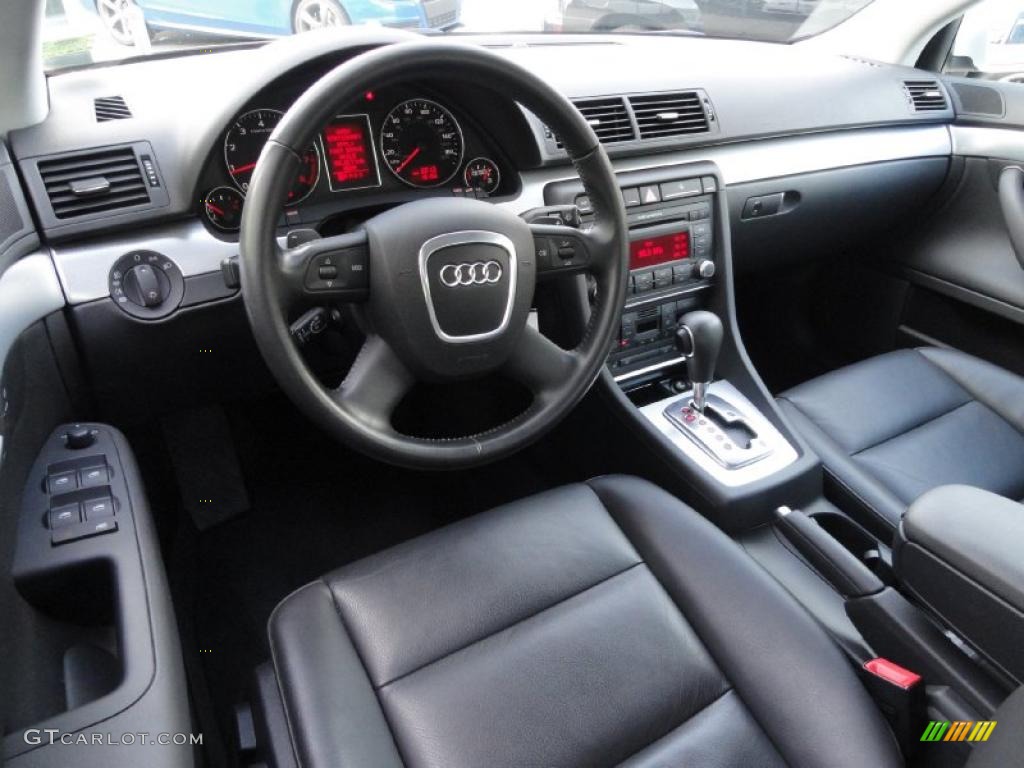 Black Interior 2008 Audi A4 2.0T quattro S-Line Sedan Photo #39411765