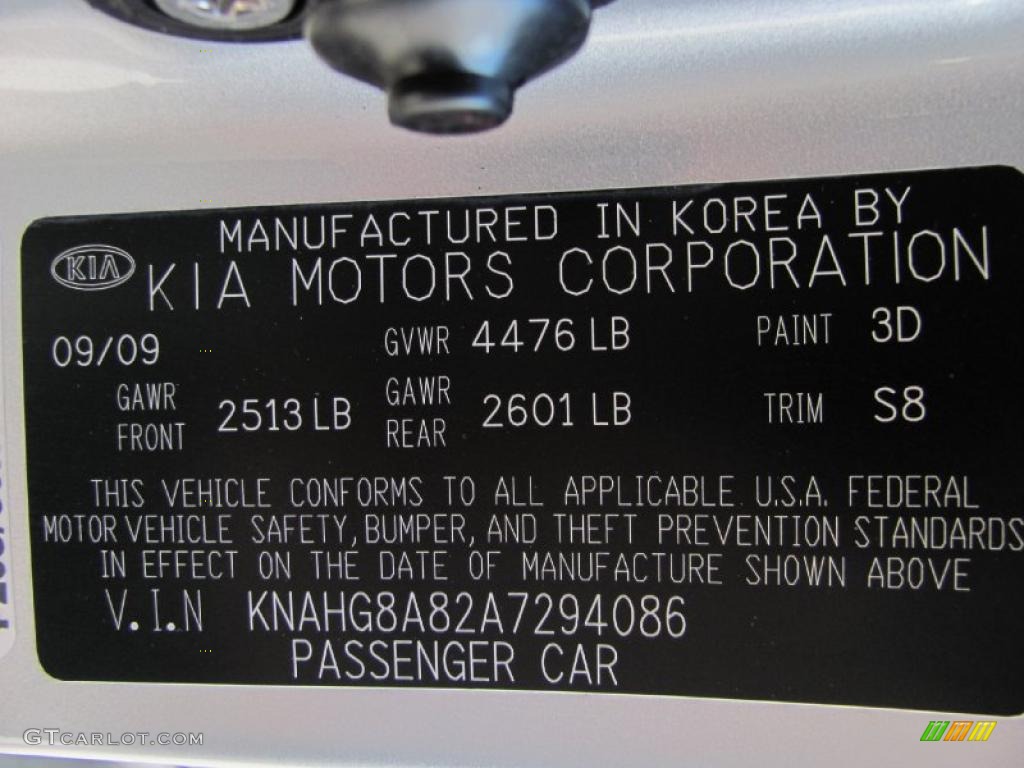 2010 Rondo Color Code 3D for Bright Silver Photo #39411977