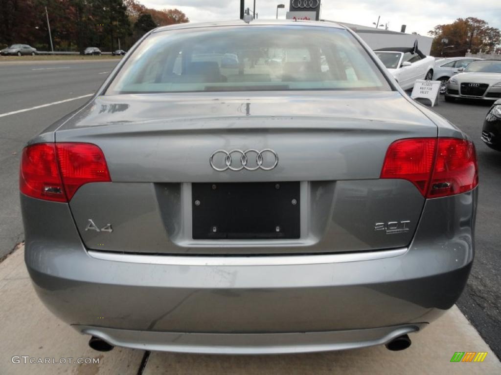 2008 A4 2.0T quattro Sedan - Quartz Grey Metallic / Light Gray photo #4