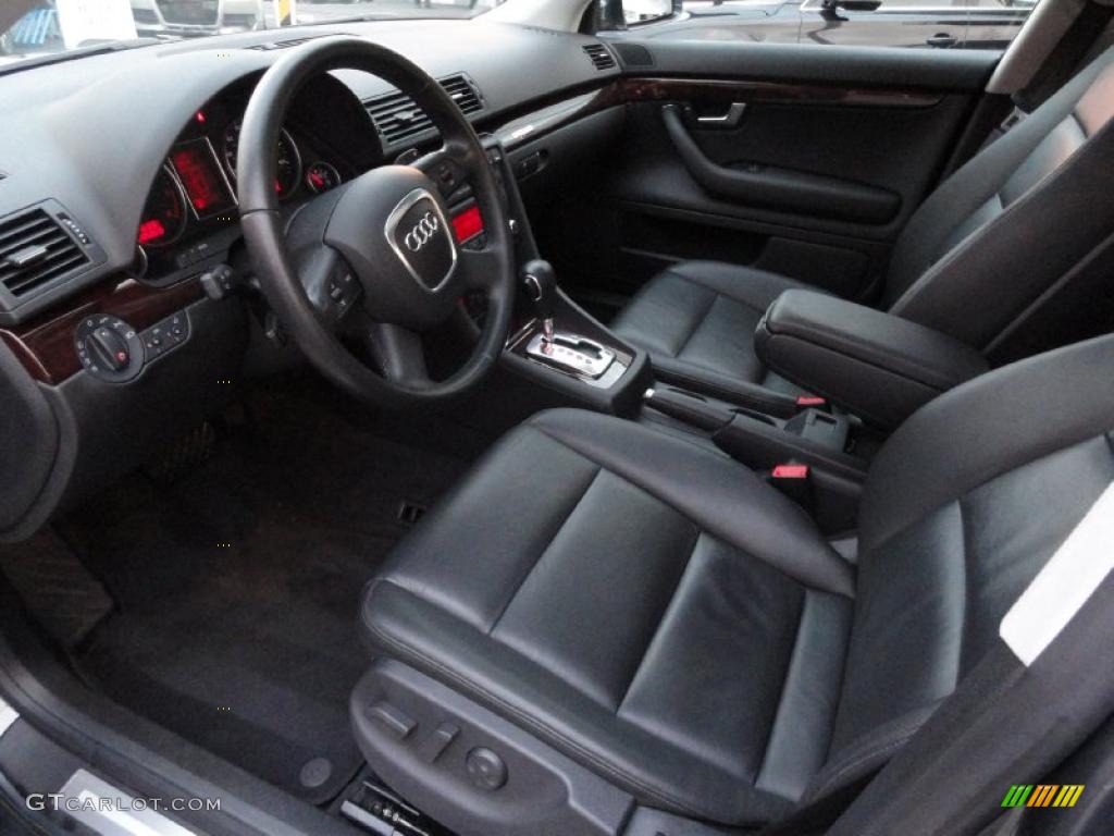 Black Interior 2008 Audi A4 3.2 Quattro S-Line Sedan Photo #39413741