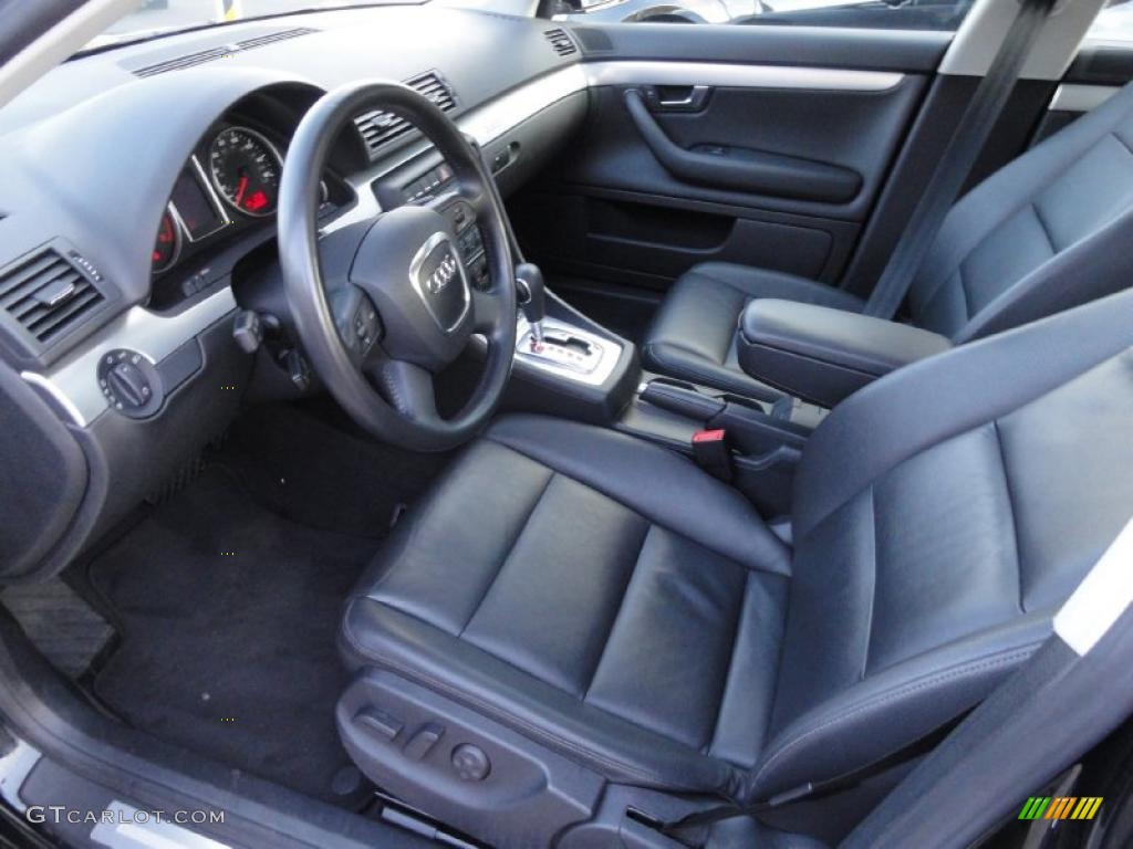 Ebony Interior 2007 Audi A4 2.0T quattro Sedan Photo #39414329