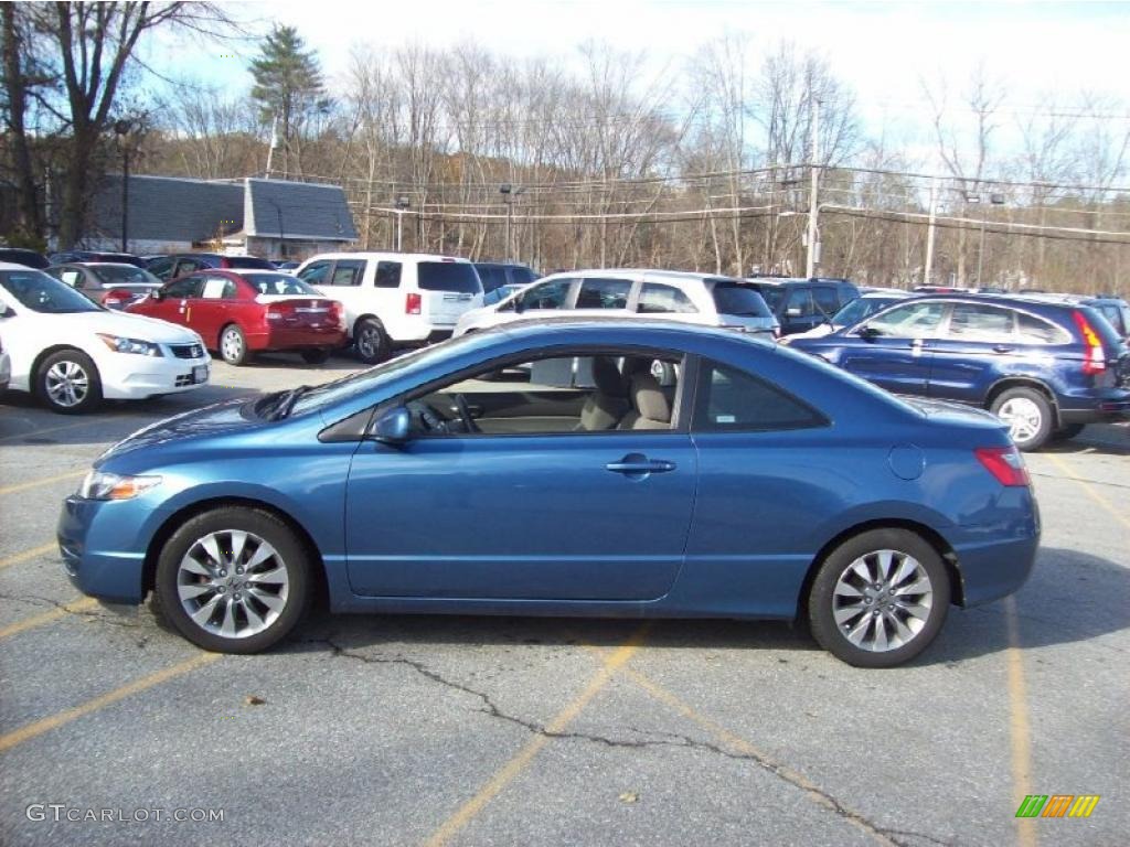 Atomic Blue Metallic 2009 Honda Civic EX Coupe Exterior Photo #39415885