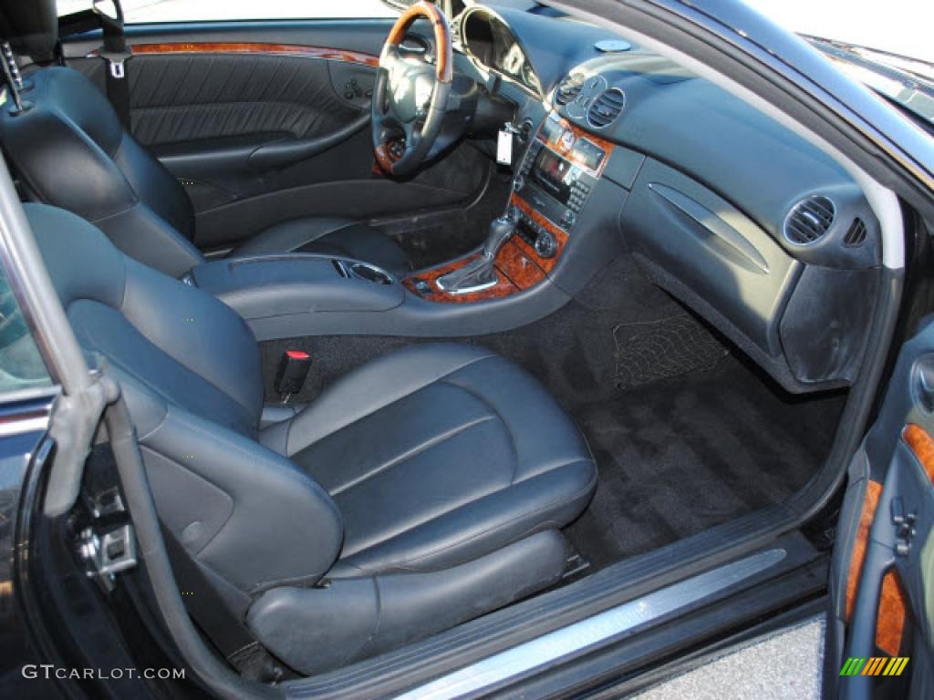 Black Interior 2008 Mercedes-Benz CLK 550 Cabriolet Photo #39419001