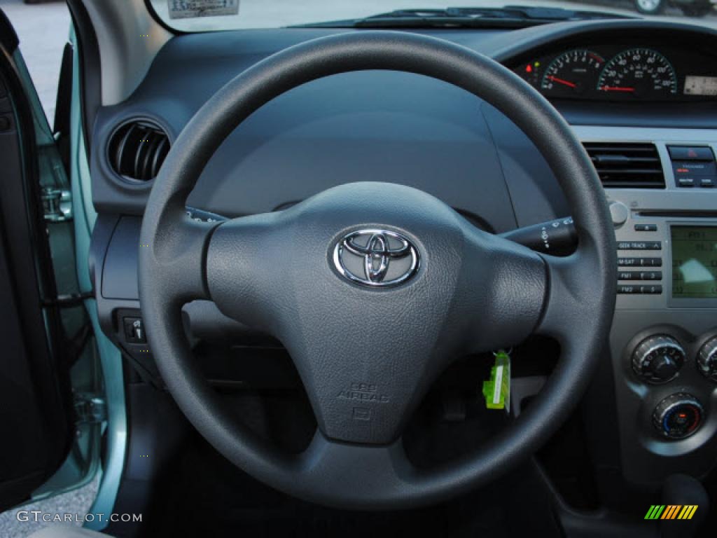 2010 Toyota Yaris Sedan Dark Charcoal Steering Wheel Photo #39419217