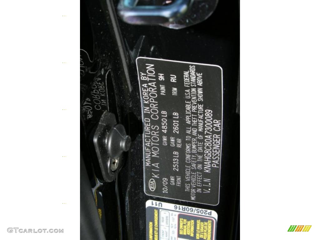 2010 Rondo Color Code 9H for Shadow Black Photo #39419601