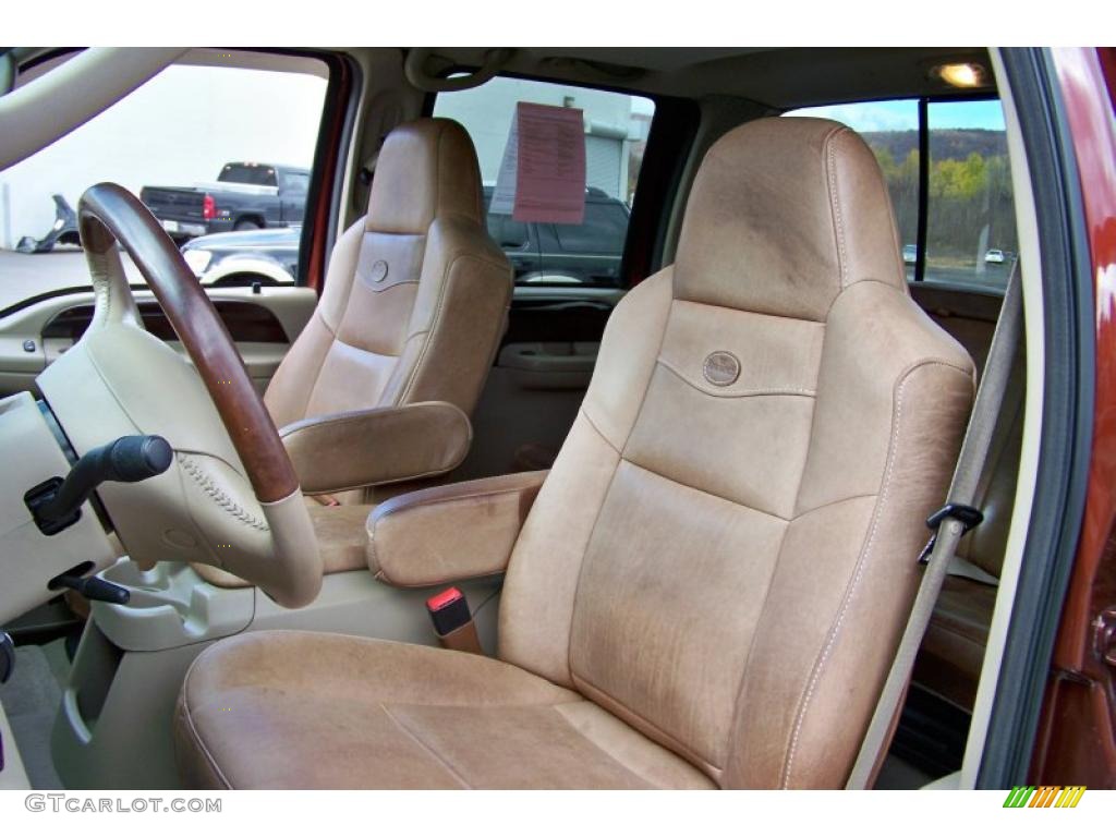 Castano Brown Leather Interior 2006 Ford F250 Super Duty King Ranch Crew Cab 4x4 Photo #39419913