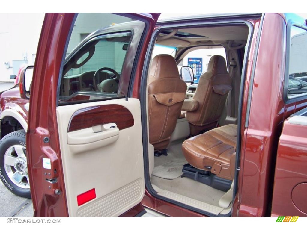 Castano Brown Leather Interior 2006 Ford F250 Super Duty King Ranch Crew Cab 4x4 Photo #39419937