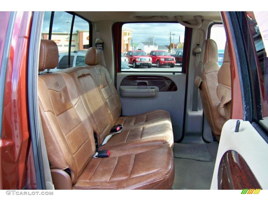 Castano Brown Leather Interior 2006 Ford F250 Super Duty King Ranch Crew Cab 4x4 Photo #39419961