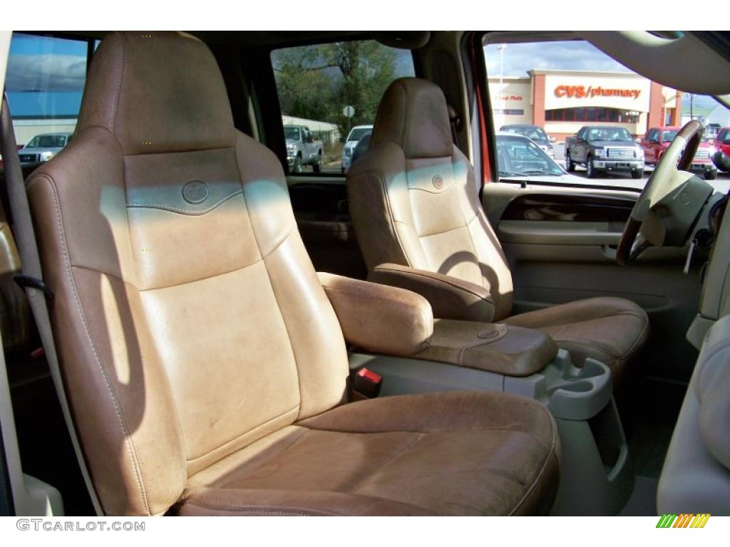 Castano Brown Leather Interior 2006 Ford F250 Super Duty King Ranch Crew Cab 4x4 Photo #39419977
