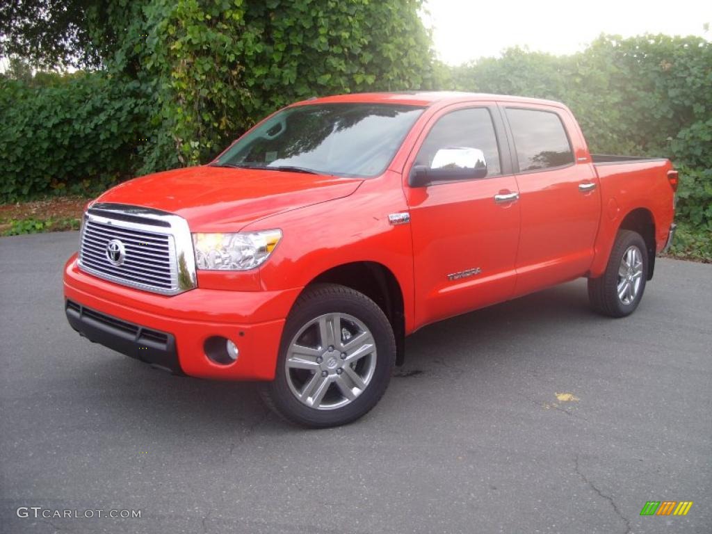 2011 Tundra Limited CrewMax 4x4 - Radiant Red / Graphite Gray photo #3
