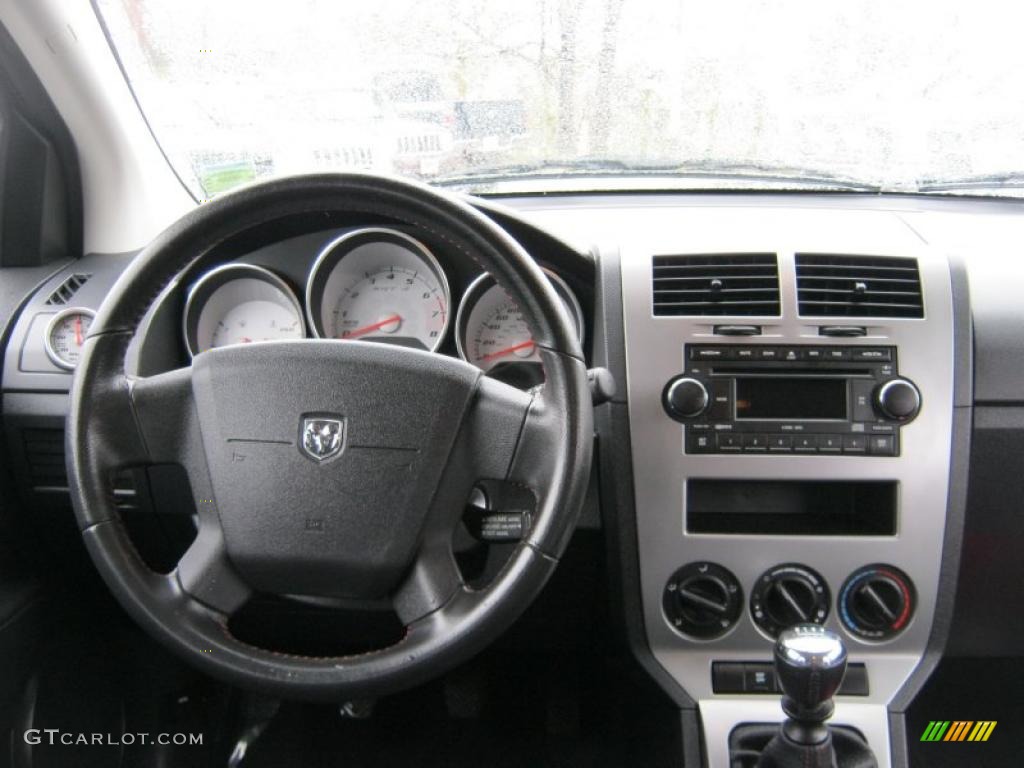 2008 Caliber SRT4 - Brilliant Black Crystal Pearl / Dark Slate Gray photo #4