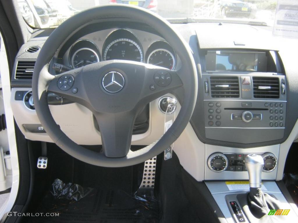 2011 Mercedes-Benz C 300 Sport Grey/Black Dashboard Photo #39421994