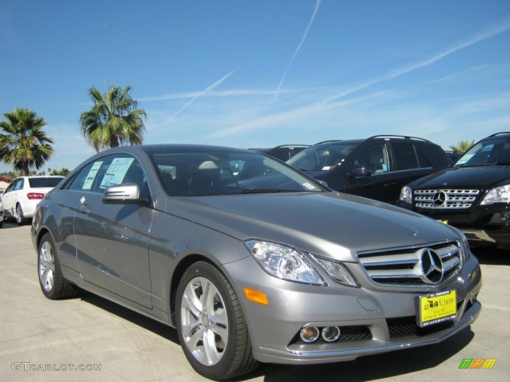 2011 E 350 Coupe - Palladium Silver Metallic / Black photo #1