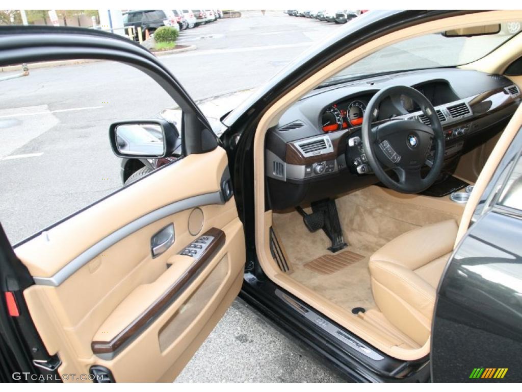 Beige Interior 2007 BMW 7 Series 750Li Sedan Photo #39422342