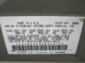 2006 Mitsubishi Galant ES Info Tag