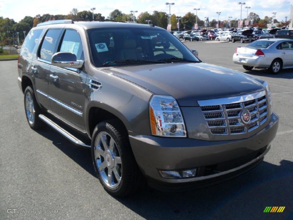 Mocha Steel Metallic 2011 Cadillac Escalade Luxury AWD Exterior Photo #39423502