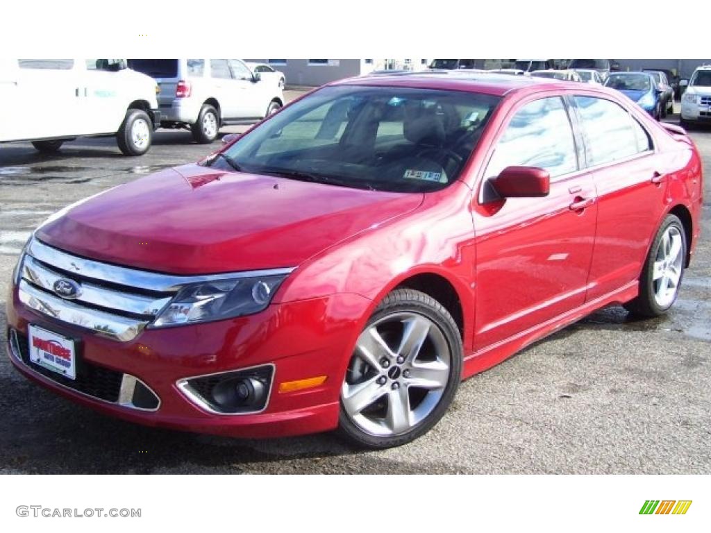 2010 Fusion Sport - Sangria Red Metallic / Charcoal Black/Sport Blue photo #5