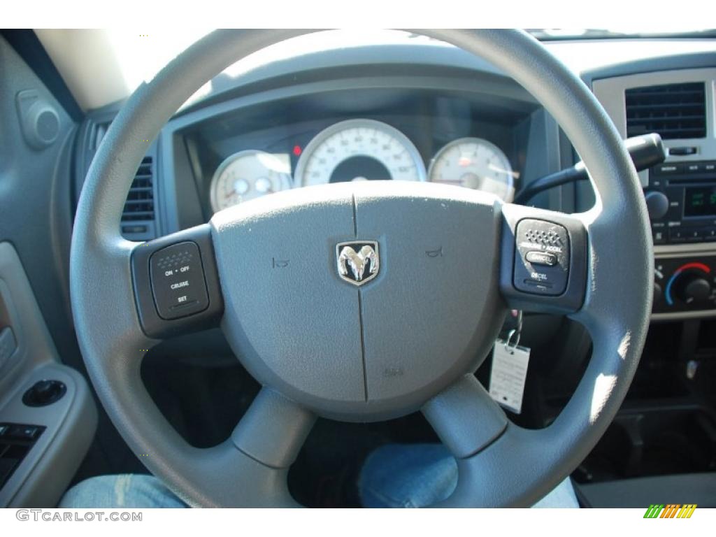 2006 Dodge Dakota SLT Quad Cab Medium Slate Gray Steering Wheel Photo #39424342