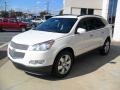 2011 White Chevrolet Traverse LTZ  photo #1