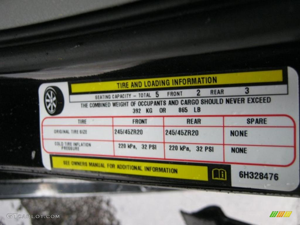 2006 Dodge Charger SRT-8 Info Tag Photos