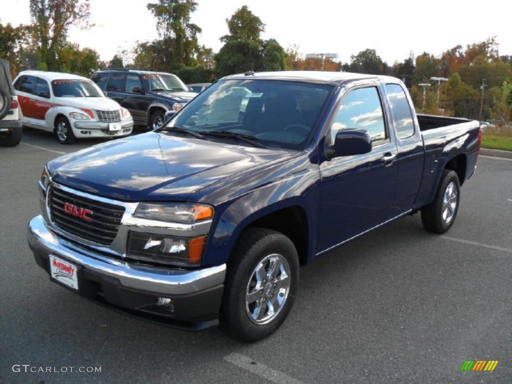 2011 Canyon SLE Extended Cab - Navy Blue / Ebony photo #1