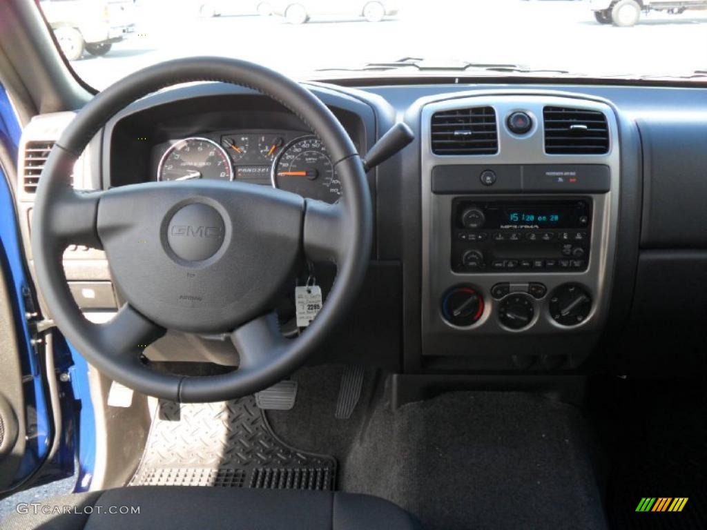 2011 GMC Canyon SLE Extended Cab Ebony Dashboard Photo #39425922