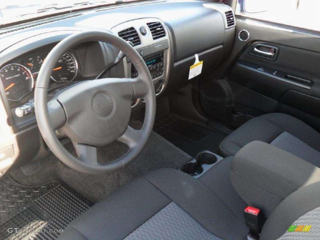 Ebony Interior 2011 GMC Canyon SLE Extended Cab Photo #39426082