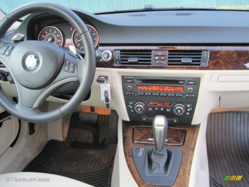 2007 BMW 3 Series 335i Coupe Cream Beige Dashboard Photo #39426806