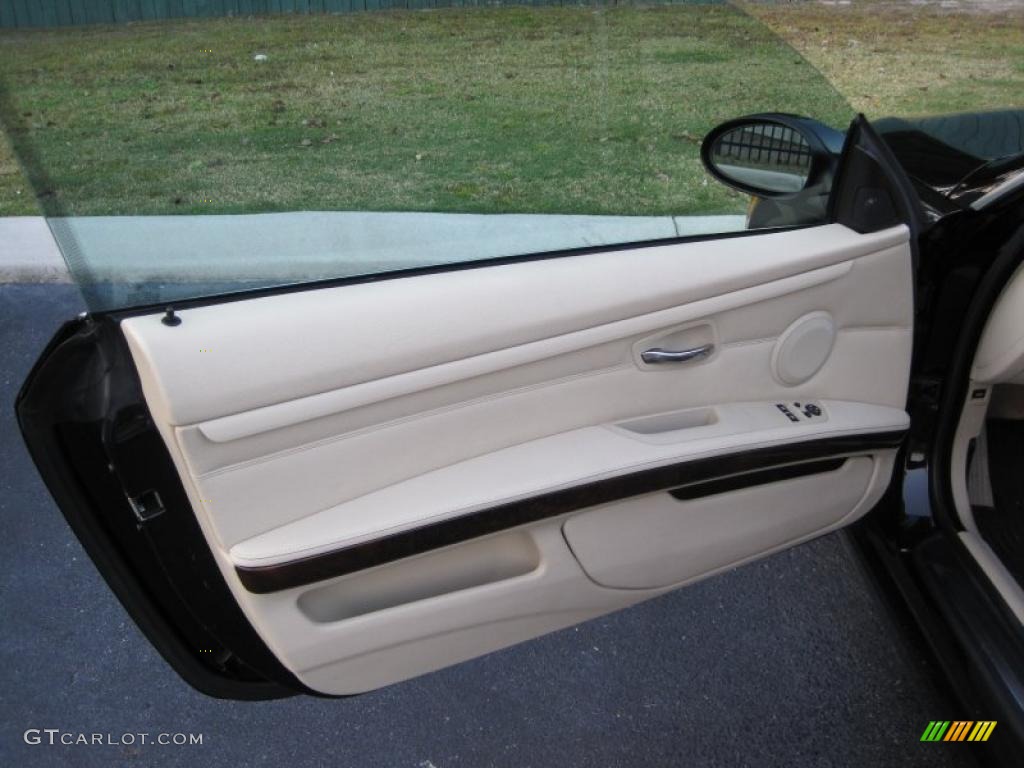 2007 BMW 3 Series 335i Coupe Cream Beige Door Panel Photo #39426906