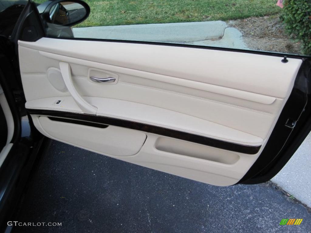 2007 BMW 3 Series 335i Coupe Cream Beige Door Panel Photo #39426918