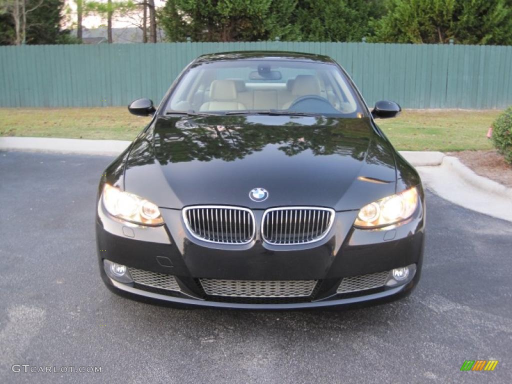 2007 3 Series 335i Coupe - Black Sapphire Metallic / Cream Beige photo #17