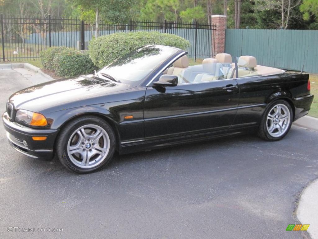 2001 3 Series 330i Convertible - Jet Black / Sand photo #6