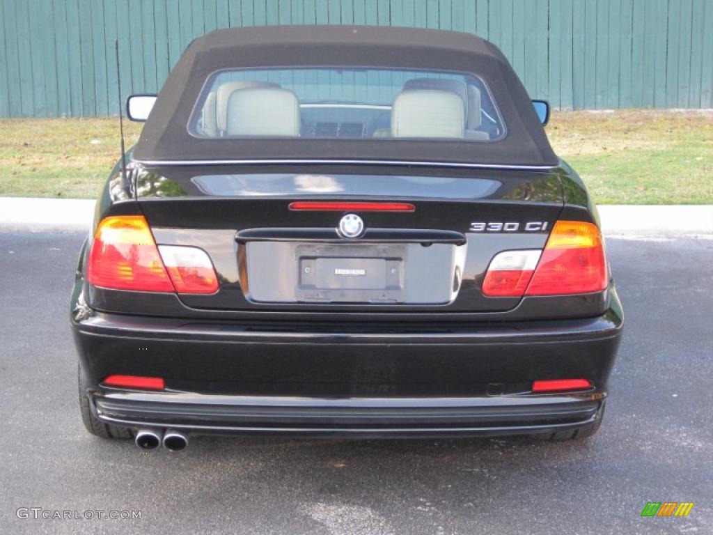 2001 3 Series 330i Convertible - Jet Black / Sand photo #15