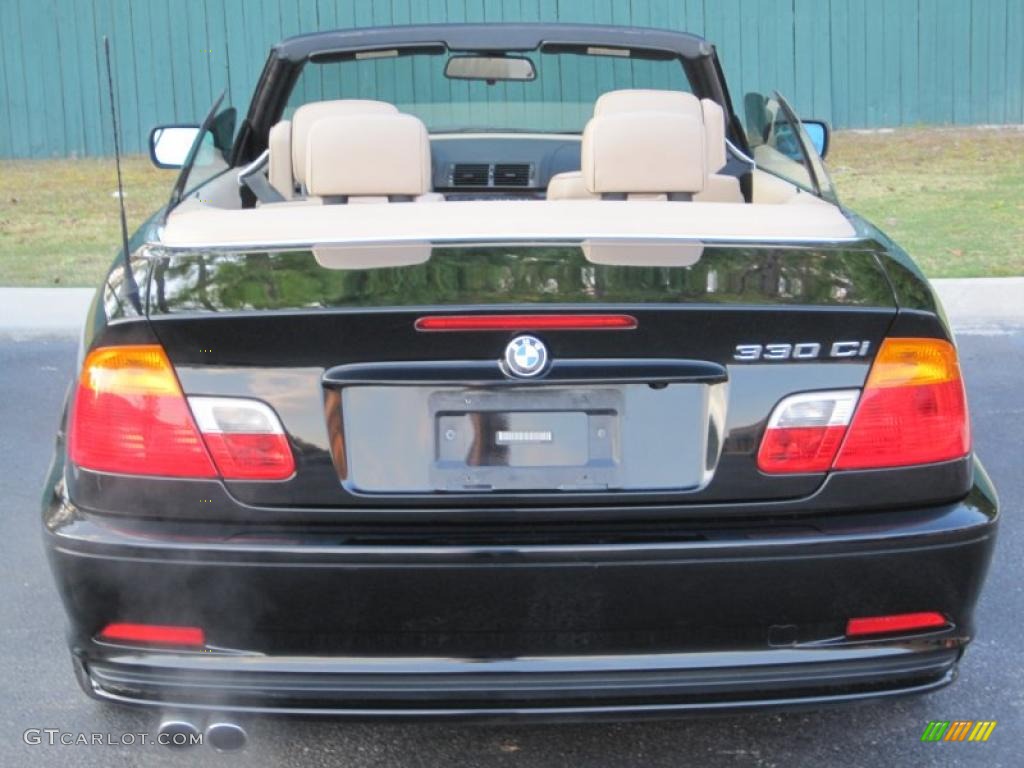 2001 3 Series 330i Convertible - Jet Black / Sand photo #23