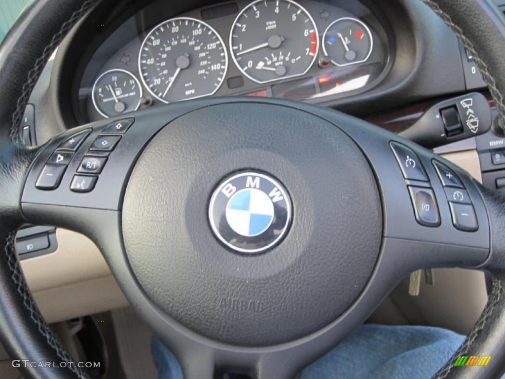 2001 3 Series 330i Convertible - Jet Black / Sand photo #26