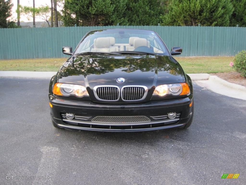 2001 3 Series 330i Convertible - Jet Black / Sand photo #27