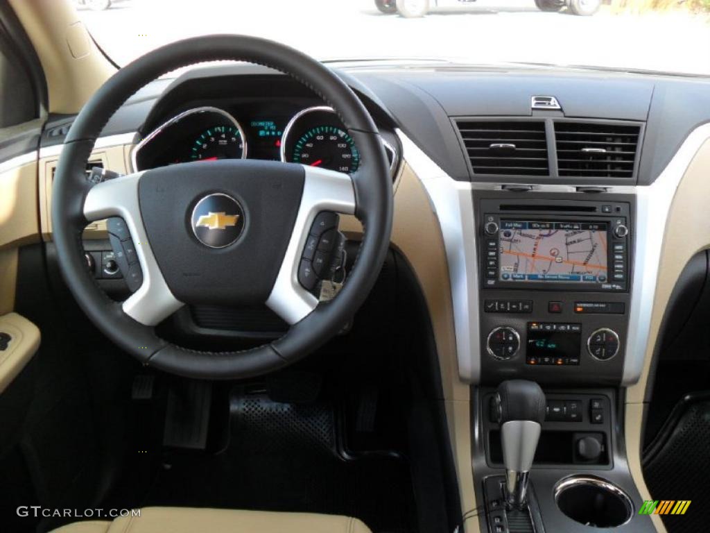 2011 Chevrolet Traverse LTZ Cashmere/Ebony Dashboard Photo #39427750