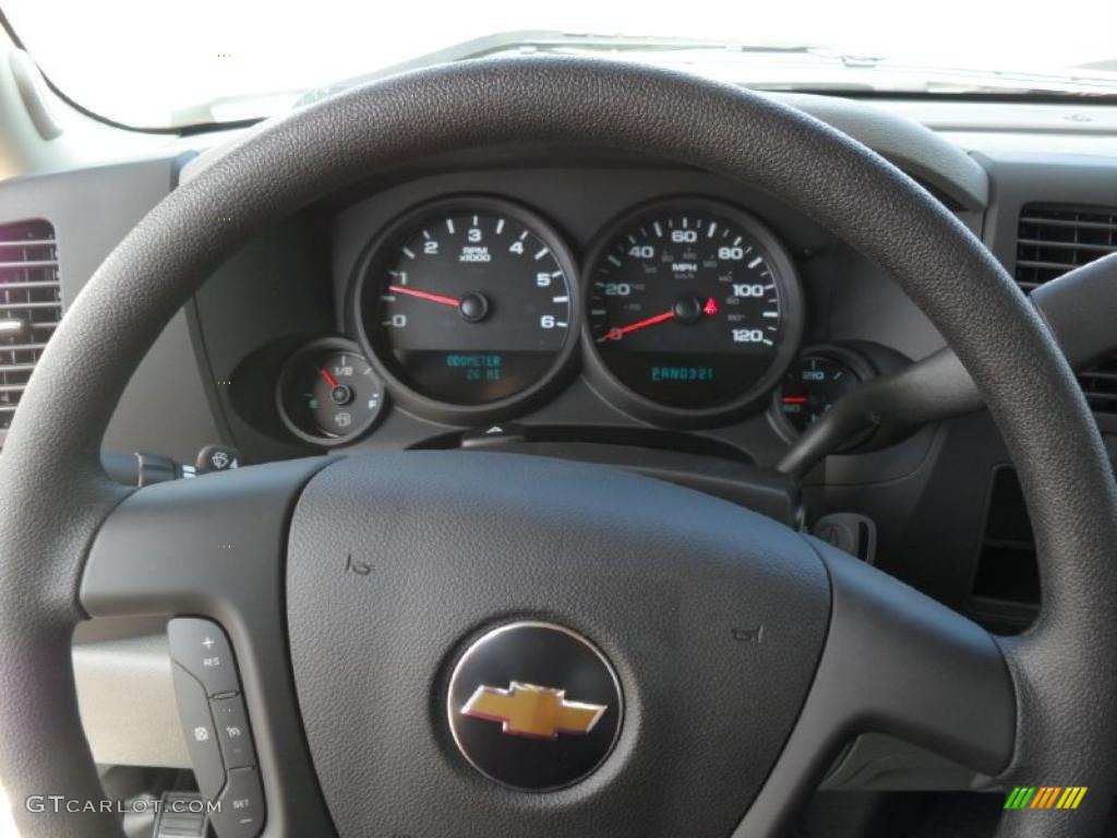 2011 Silverado 1500 LS Crew Cab - Summit White / Dark Titanium photo #11