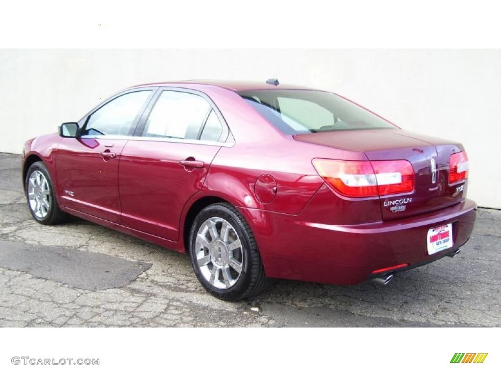 2007 MKZ Sedan - Vivid Red Metallic / Dark Charcoal photo #4